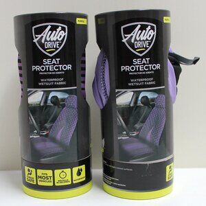 2 New Auto Drive Seat Protectors In Purple & Black - 1 Has Been Opened